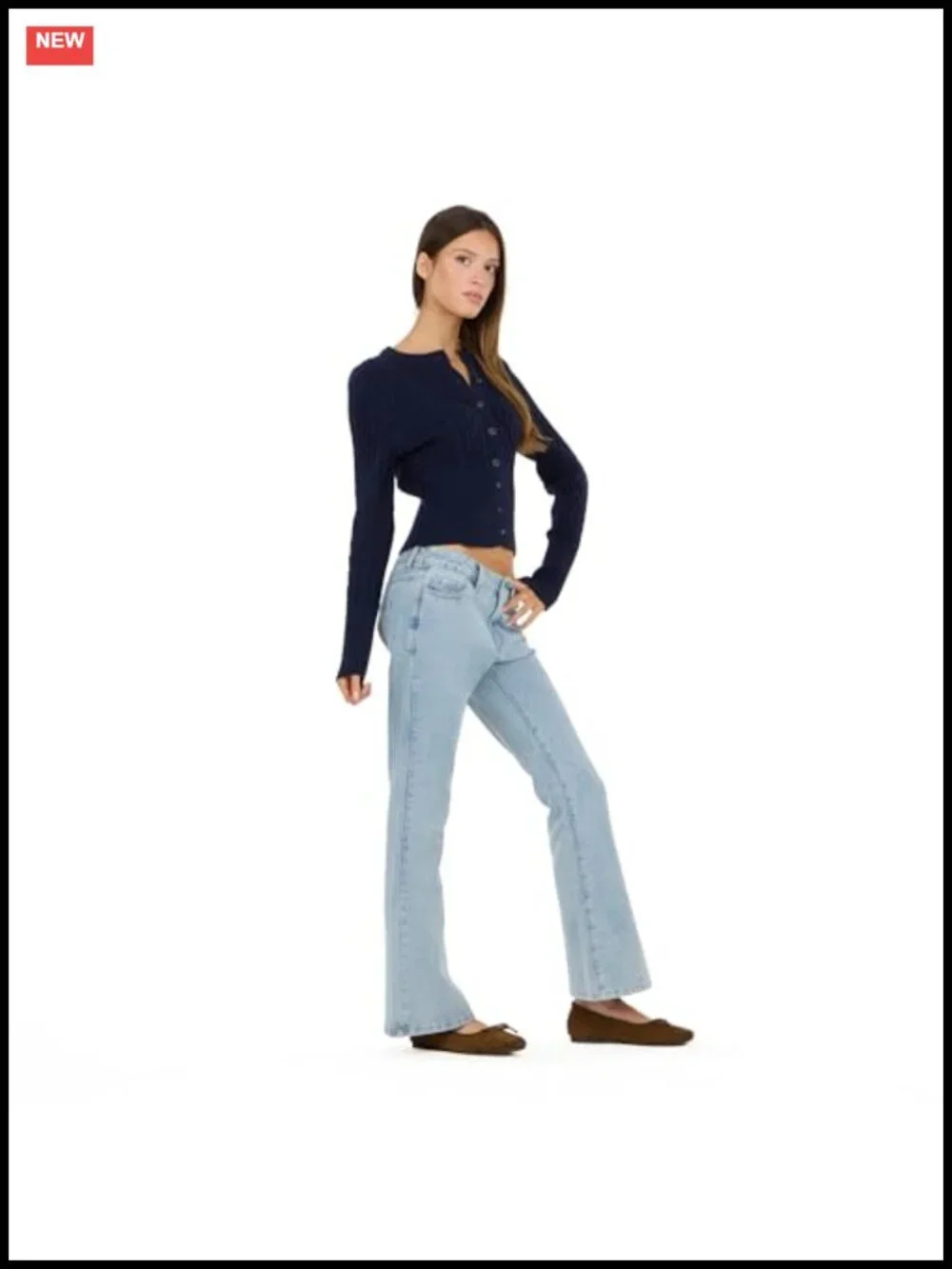 Cable Knit Fitted Cardigan Long Sleeve Button Front Sweater